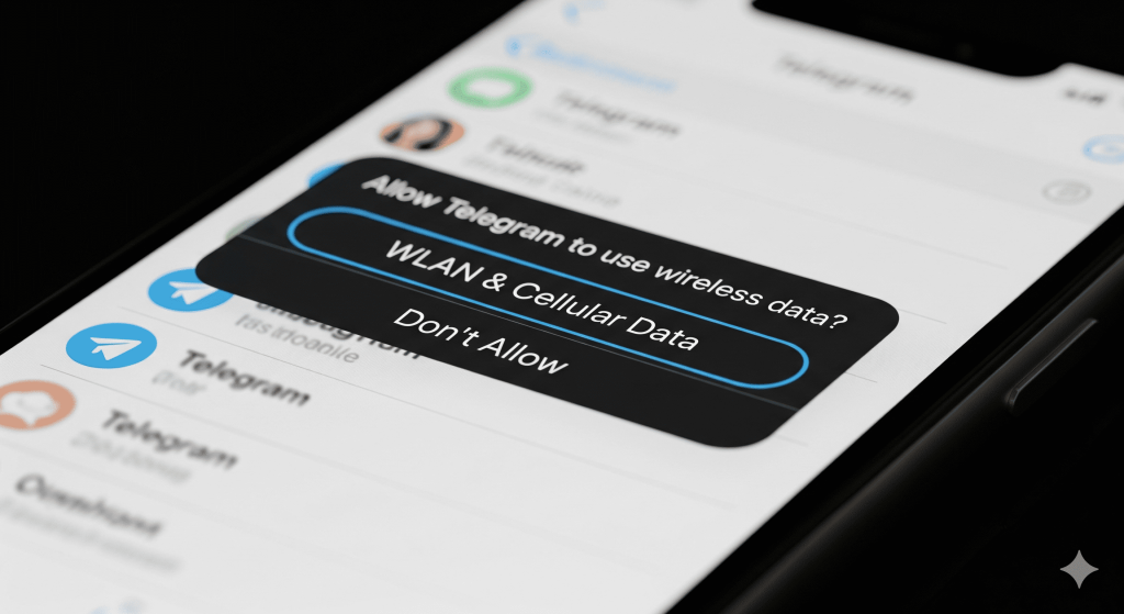 Telegram 客户端内部代理设置页面用于手动配置网络